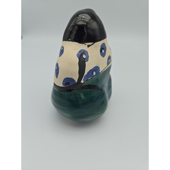 Latin American Folk Art Clay Pottery Woman Figurine Shaker Hand Painted - Picture 9 of 10